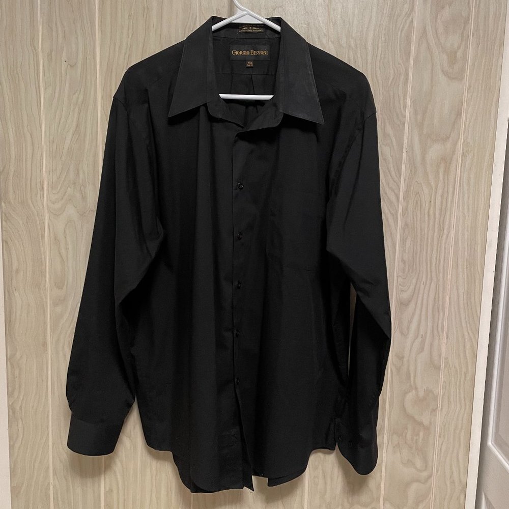 GIORGIO BISSONI BLACK DRESS SHIRT